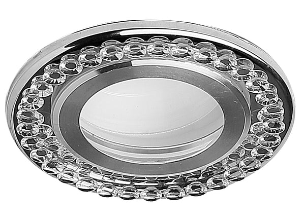 Spot encastrable LED SSP-30 2 lumières argenté et transparent, verre