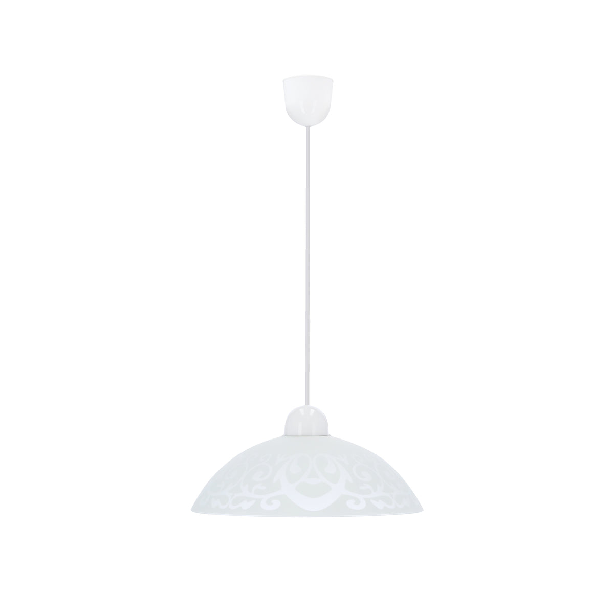 Suspension Bronte blanche, verre