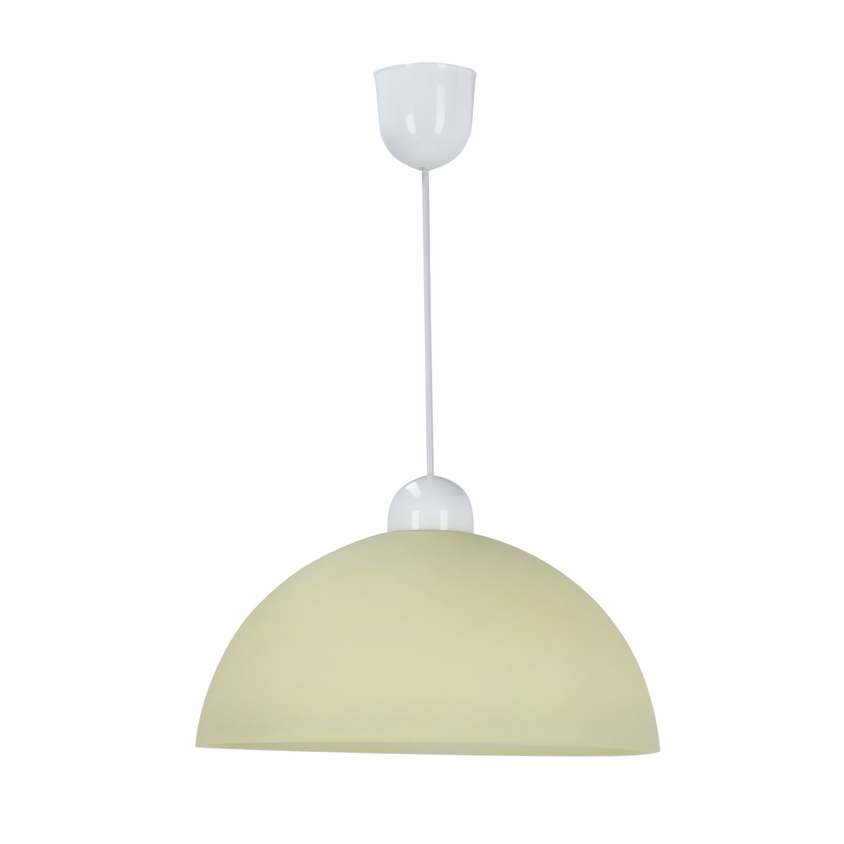 Suspension Vanilia crème, verre, L 22 cm