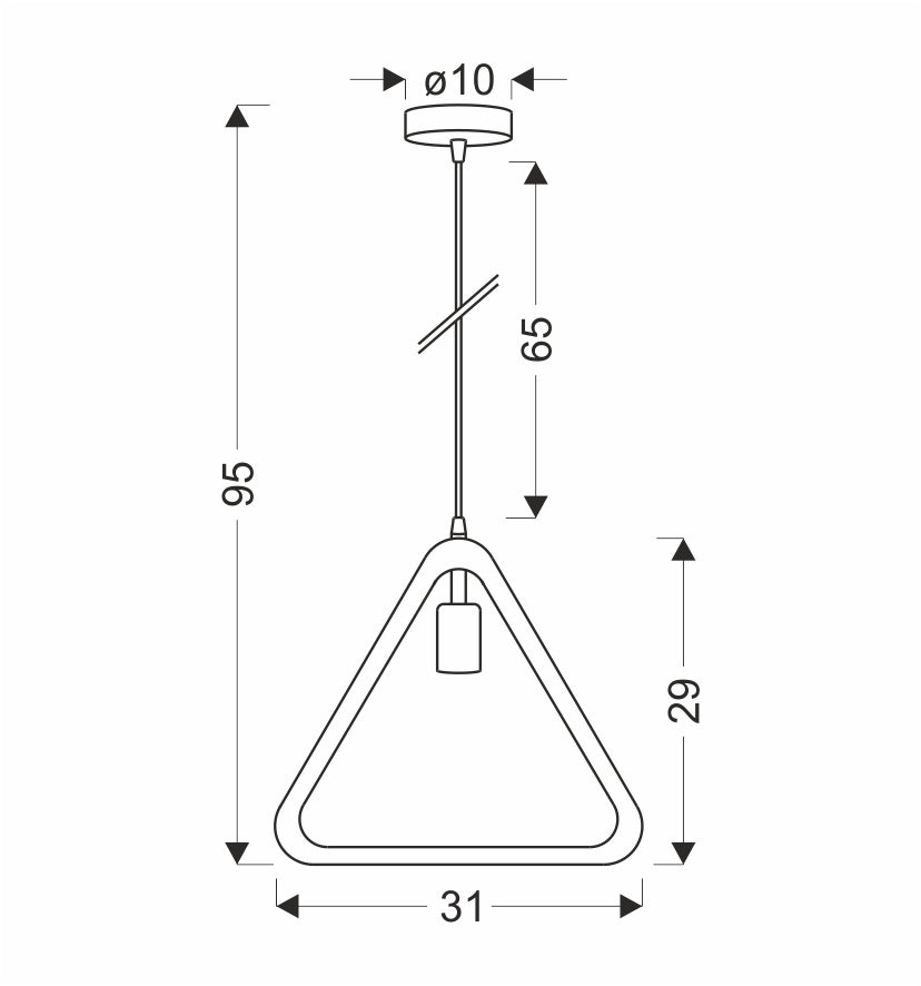 Schéma coté avec hauteur, largeur et diamètre de la rosace.