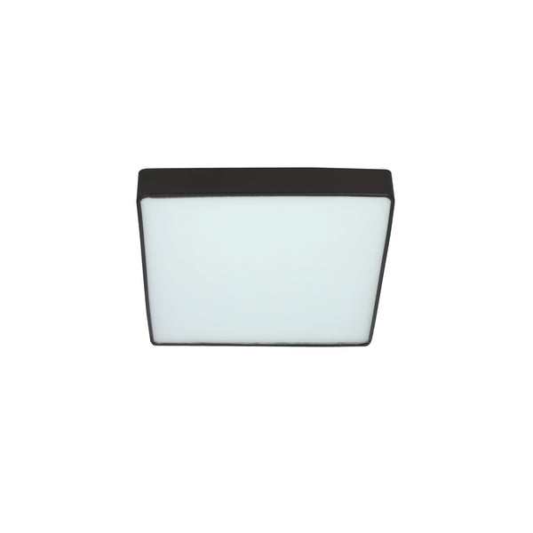 Plafonnier LED Quattro noir, verre