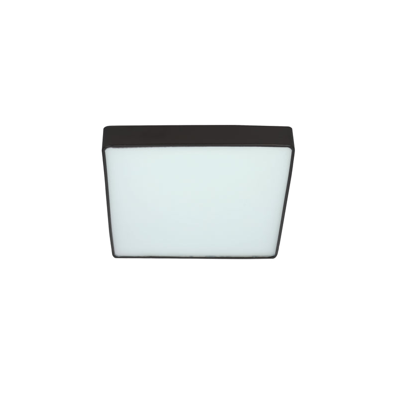 Plafonnier LED Quattro noir, verre