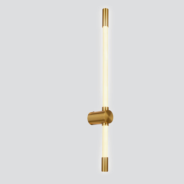 Applique murale LED Batuta laiton vieilli, L 60,5 cm