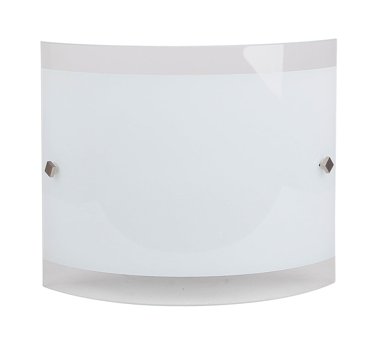 Applique murale Nova Plate nickel satiné, verre, H 25 cm
