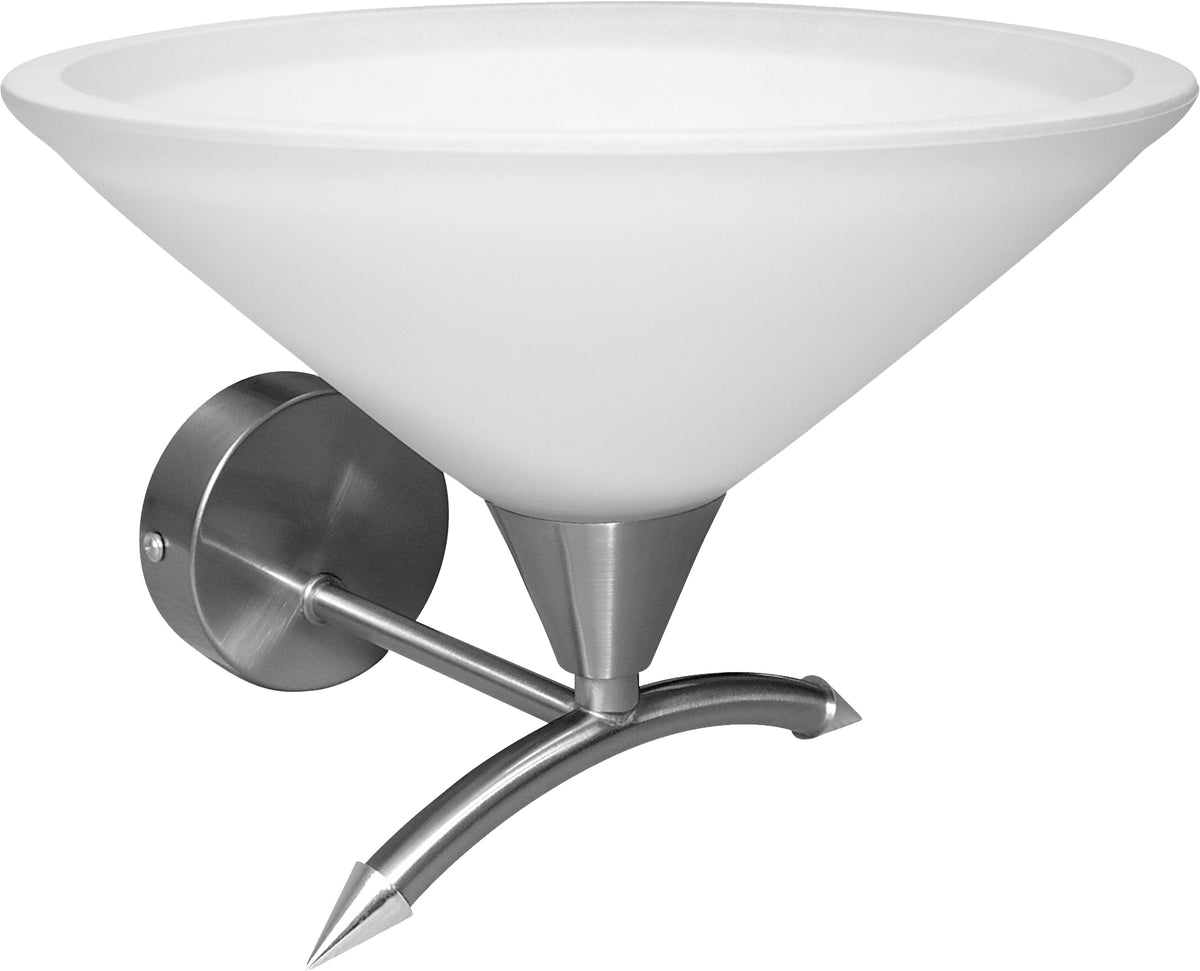 Applique murale Helia nickel satiné, verre