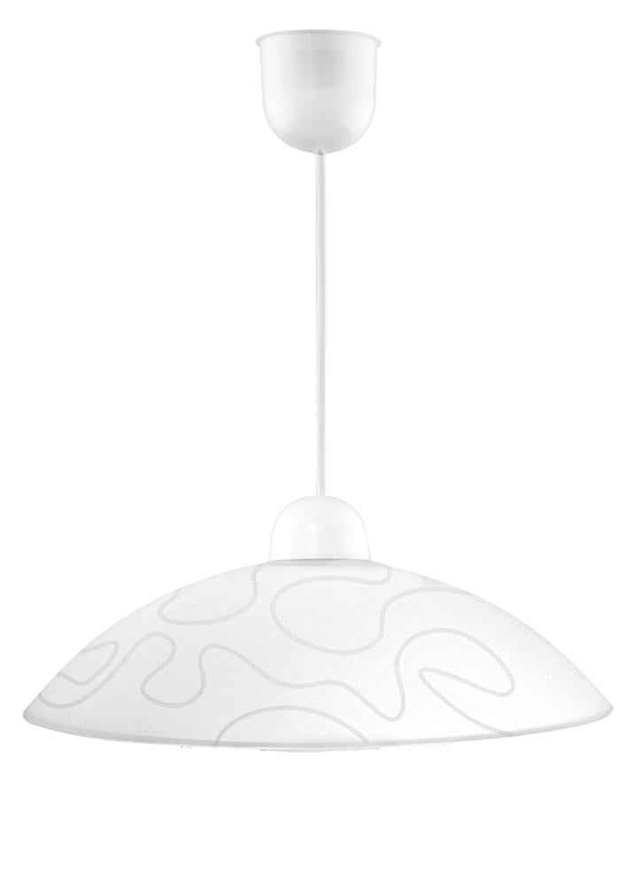 Suspension Malibu 40 blanche, verre