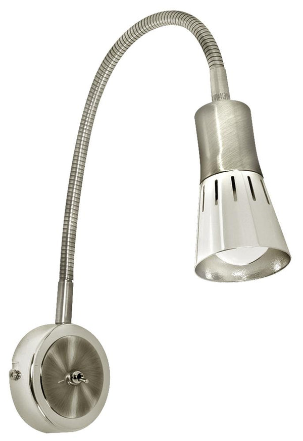 Applique murale Arena nickel satiné