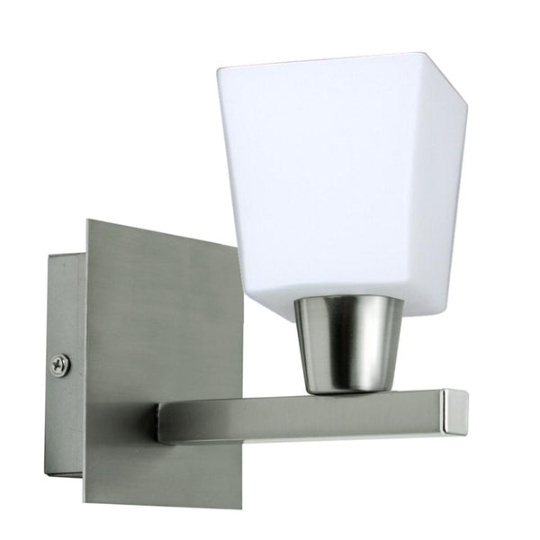 Applique murale Maxim nickel satiné, verre