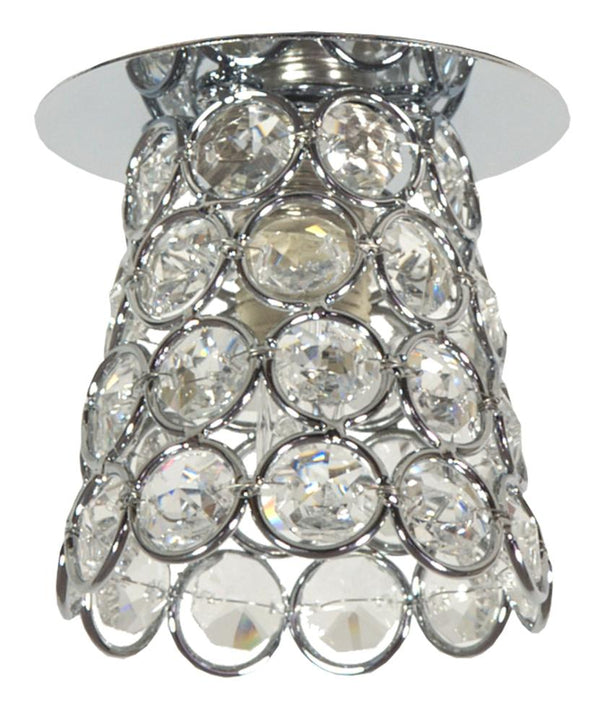 Spot encastrable SK-72 à cristaux chromé et transparent, cristal
