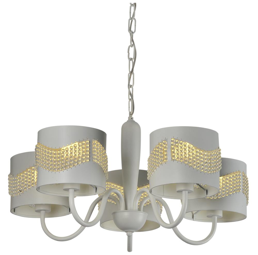 Suspension Antonio 5 lumières blanche