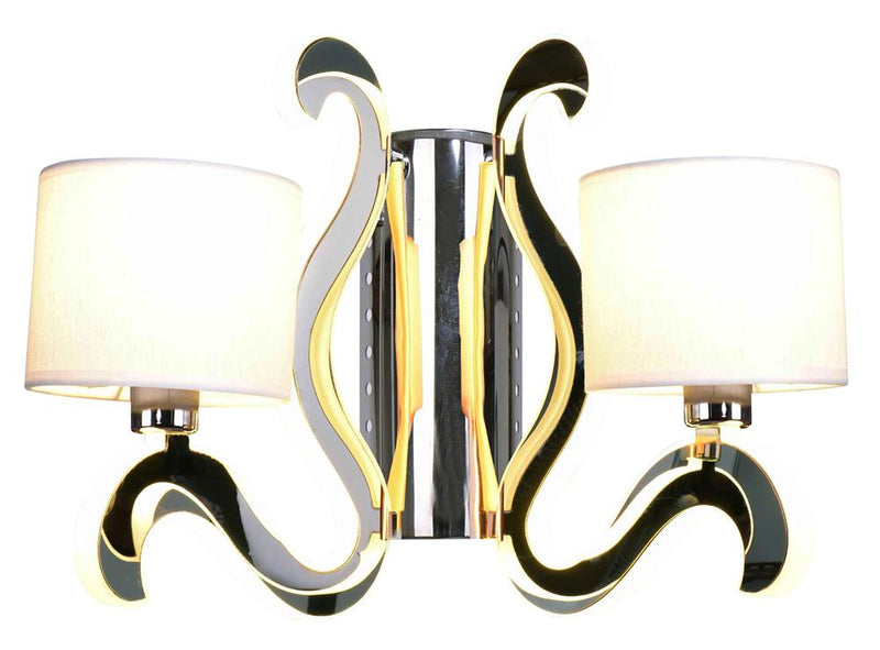 Applique murale LED Ambrosia 1 cuivrée, tissu