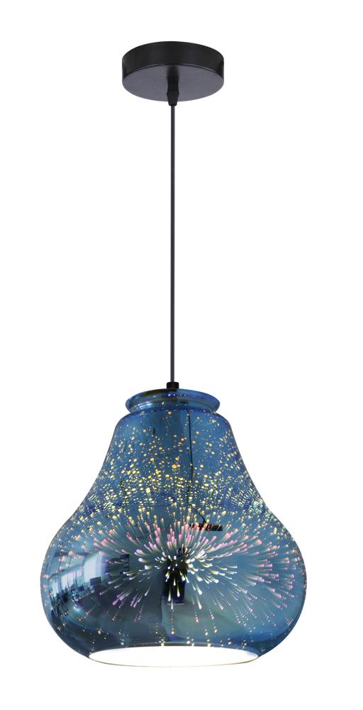 Suspension Galactic 4 bleue, verre