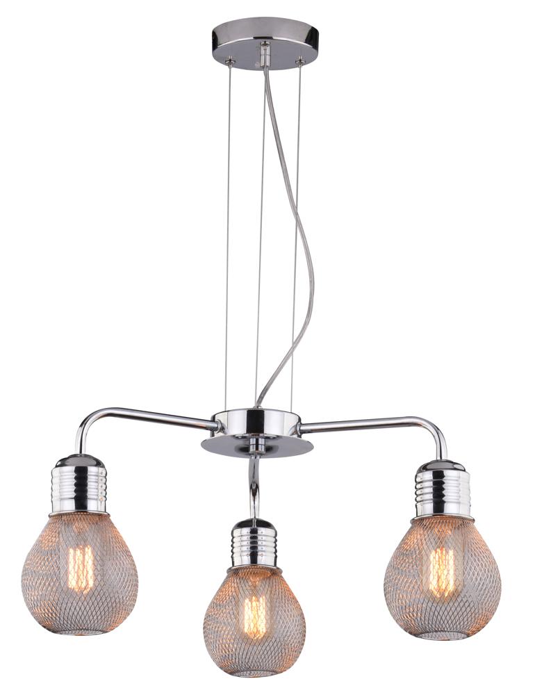 Suspension Gliva 3 lumières chromée