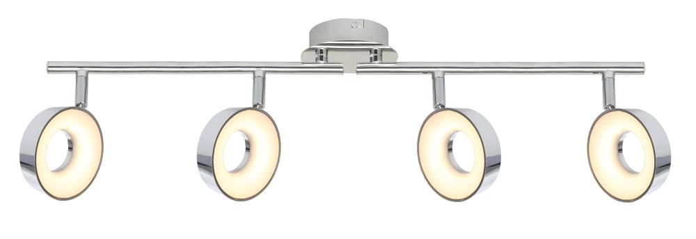 Plafonnier LED Isla 4 lumières chromé