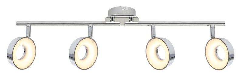 Plafonnier LED Isla 4 lumières chromé