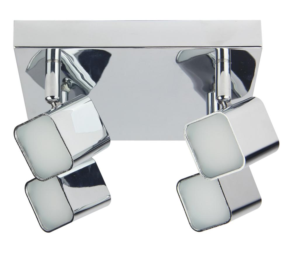 Plafonnier LED Forma 4 lumières chromé