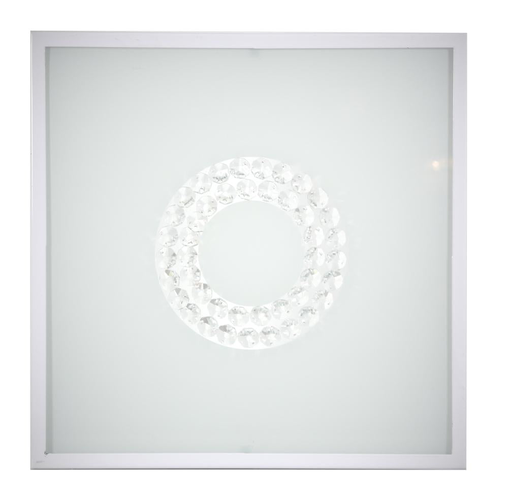 Plafonnier LED Lux blanc, verre (réf. 10-64486)