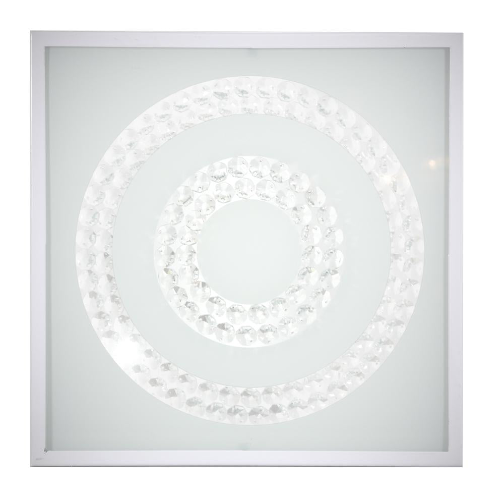 Plafonnier LED Lux blanc, verre (réf. 10-64493)