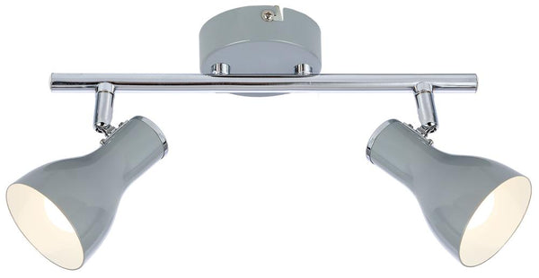 Plafonnier Julie 2 lumières gris