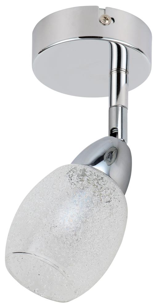 Applique murale LED Rico chromée, verre