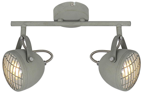 Plafonnier Pent 2 lumières gris