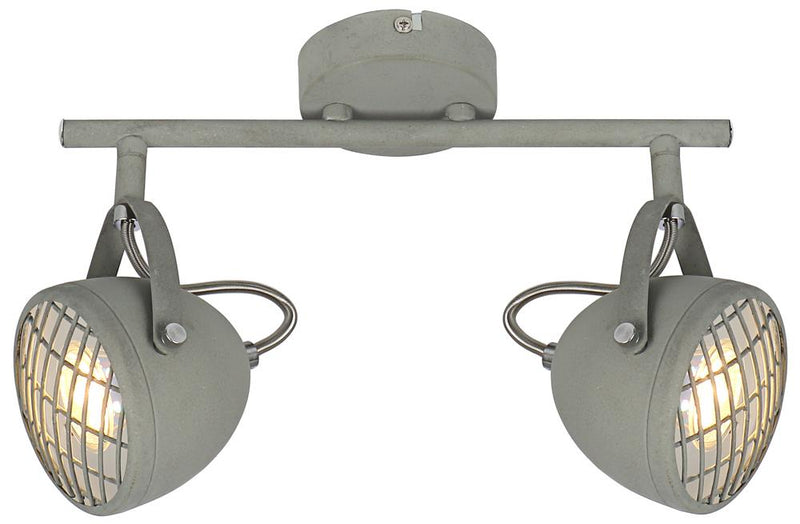Plafonnier Pent 2 lumières gris