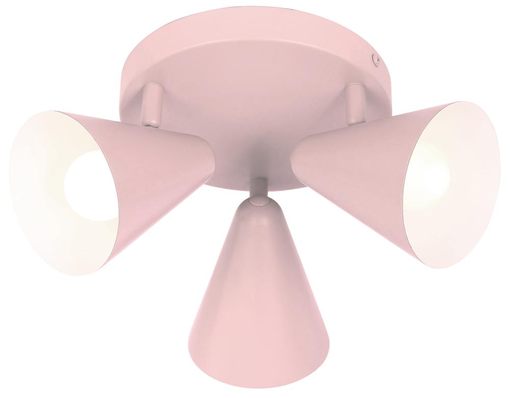 Plafonnier Amor 3 lumières rose