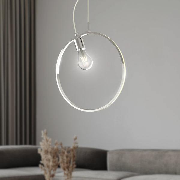 Suspension LED Skiros chromée