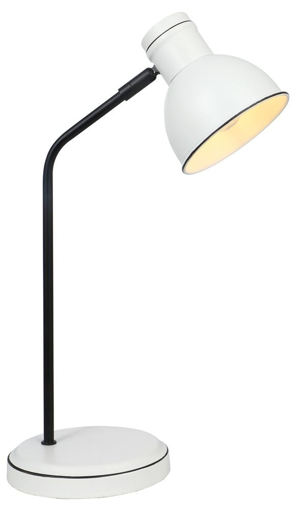 Lampe à poser Zumba blanche et noire, L 25 cm