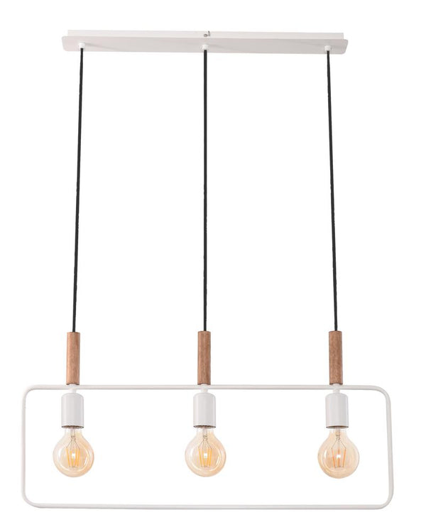 Suspension Frame 3 lumières noire, bois (réf. 33-73532)