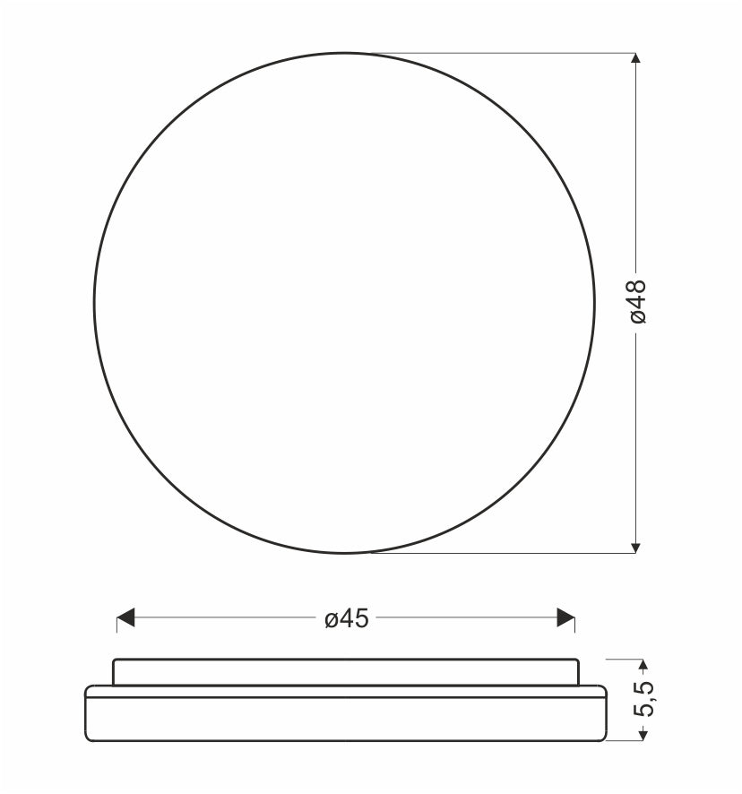 Plafonnier LED Gandava blanc et bois, L 48 cm