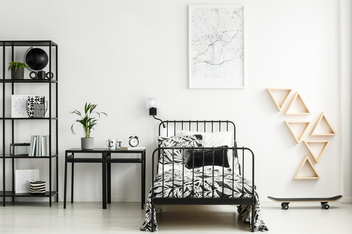 Applique murale LED Polo noire, tissu