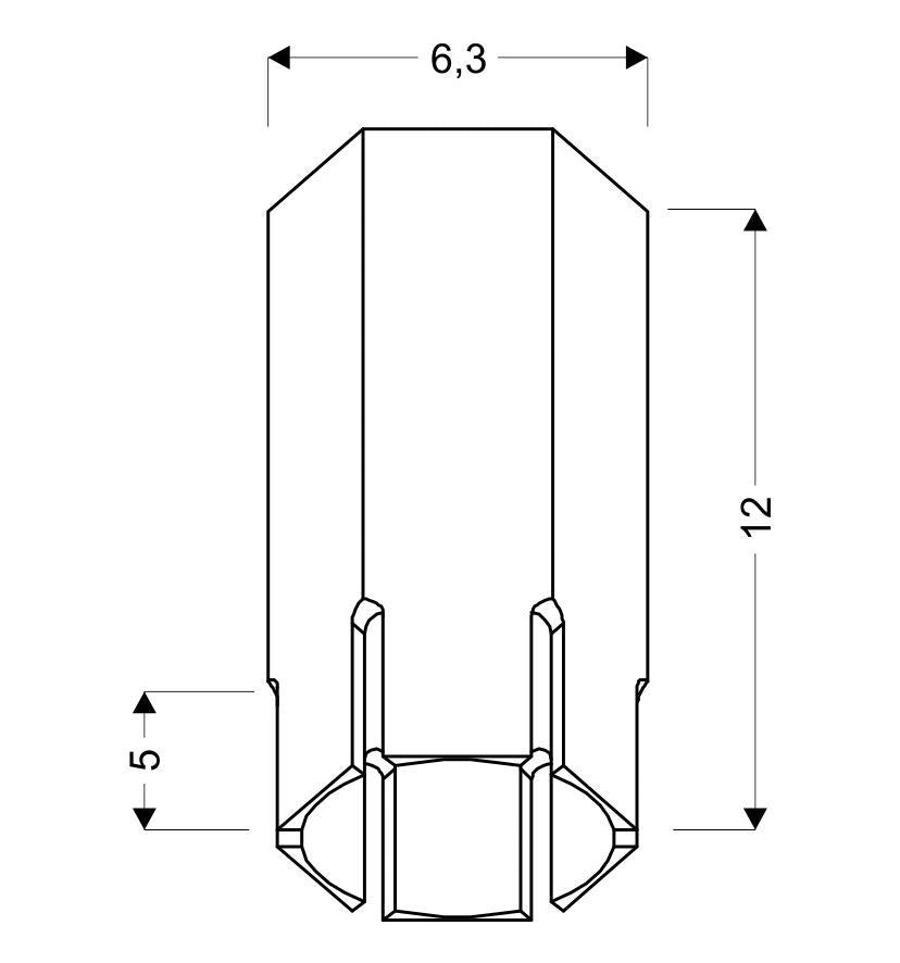 Spot plafond Tube, L 6,3 cm
