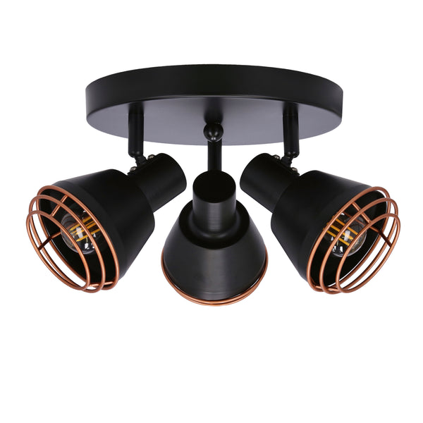 Plafonnier Neria 3 lumières noir