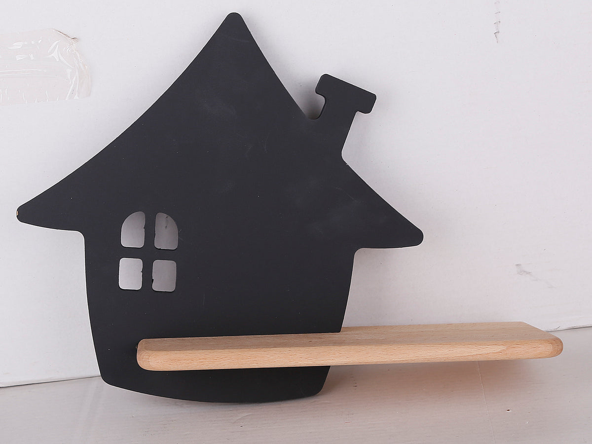Applique murale LED House pour chambre d'enfant noire, bois (réf. 21-84859)