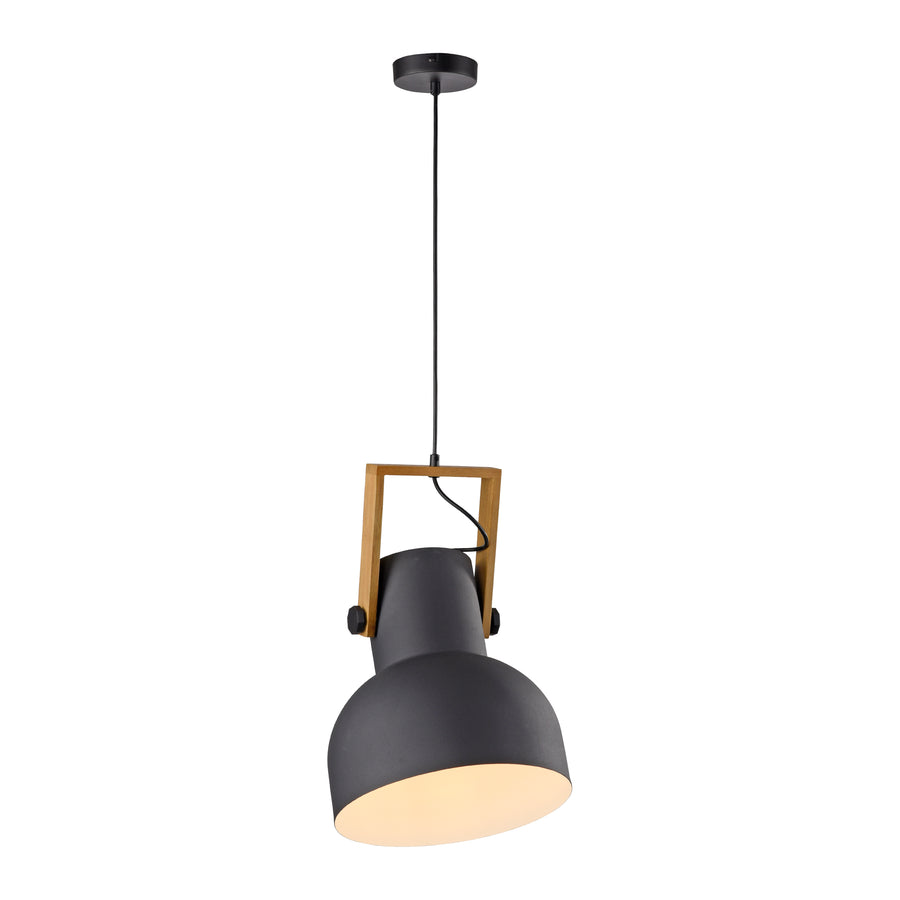 Suspension Cup 2.0 noire et bois, L 30 cm