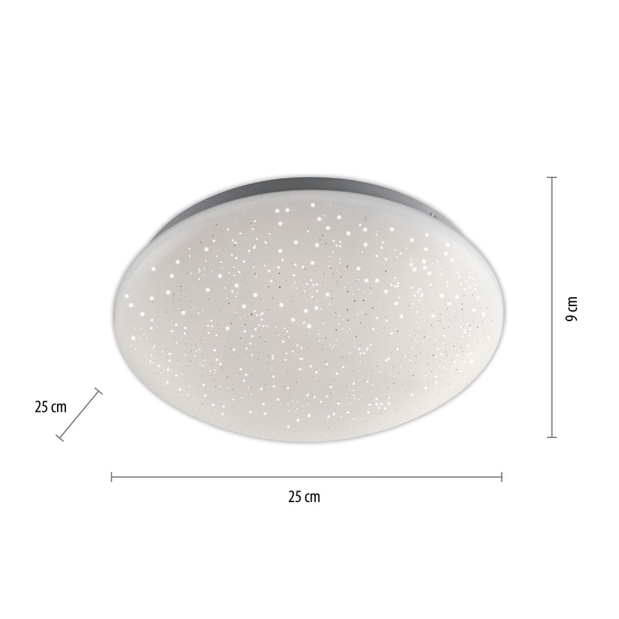Plafonnier Skyler blanc, L 25 cm (14241-16)