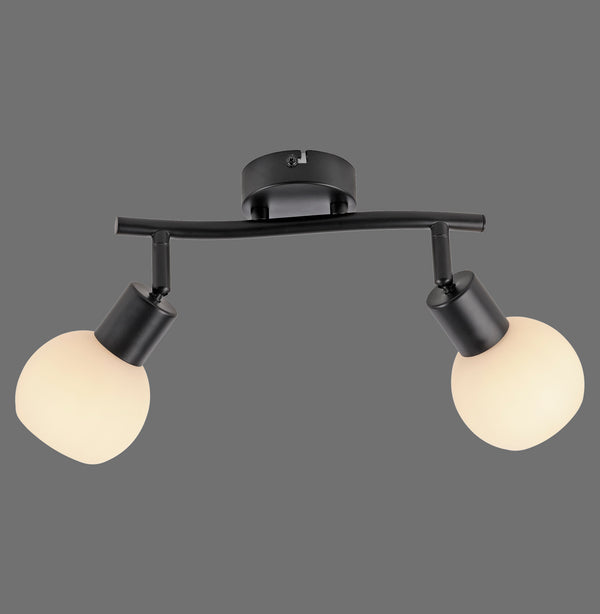 Plafonnier Loki 2 lumières noir