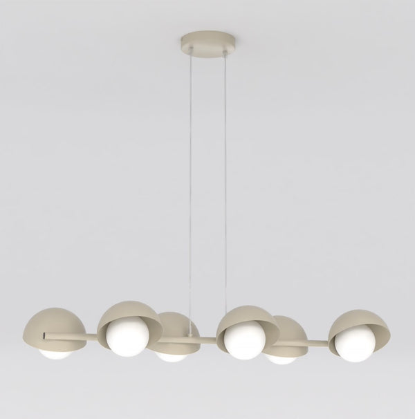 Suspension Boom 6 lumières moka