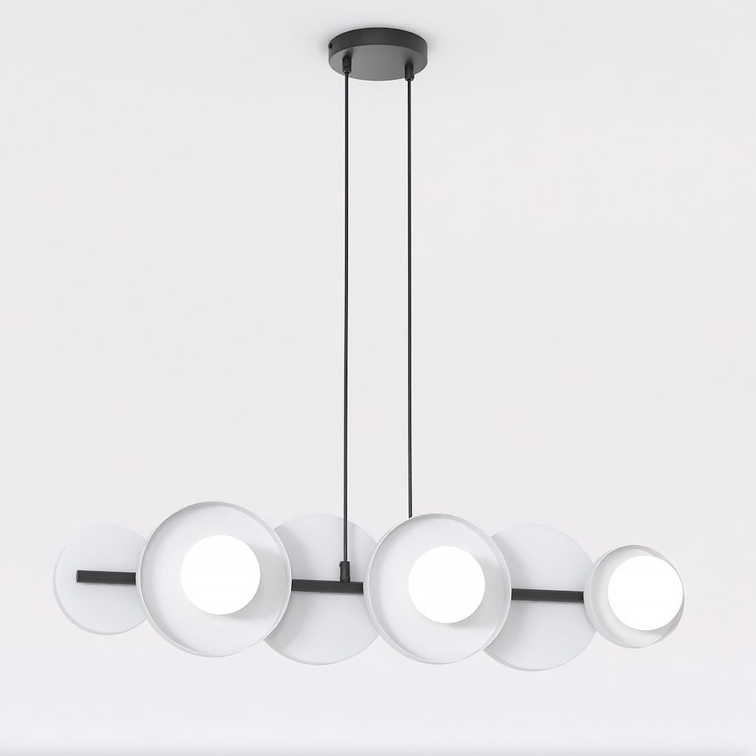 Suspension Model 6 lumières noire et grise