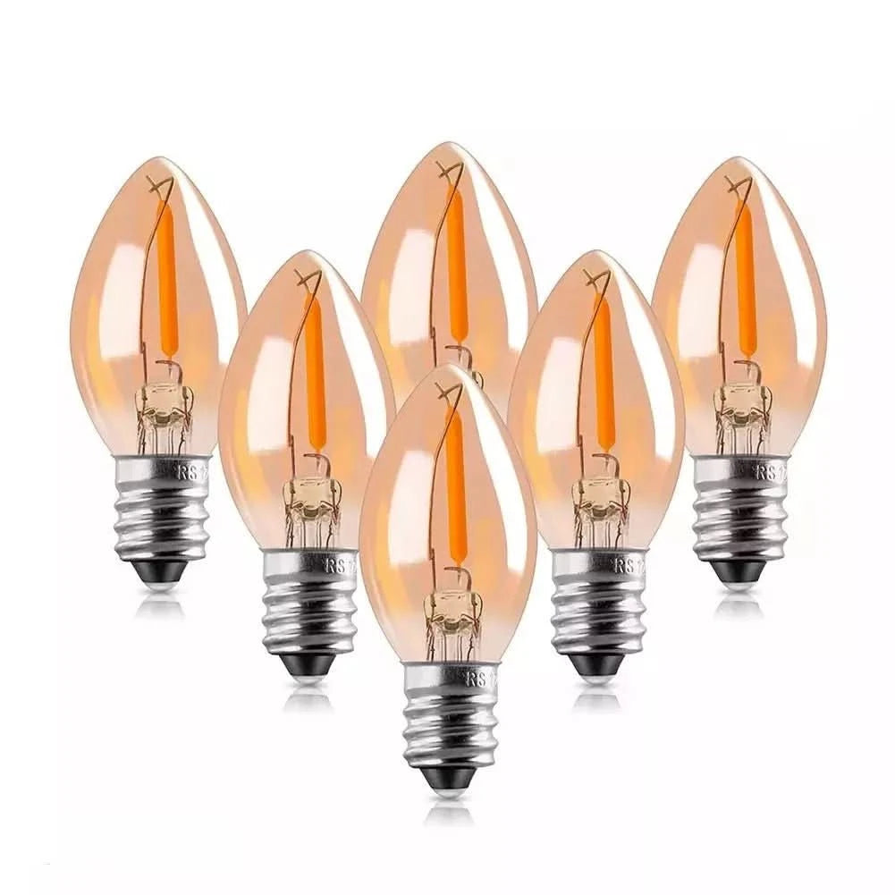 6 Ampoules E14 Bougie | Douceur Ambrée - Designix Ampoules LED Blanc Chaud 2200K