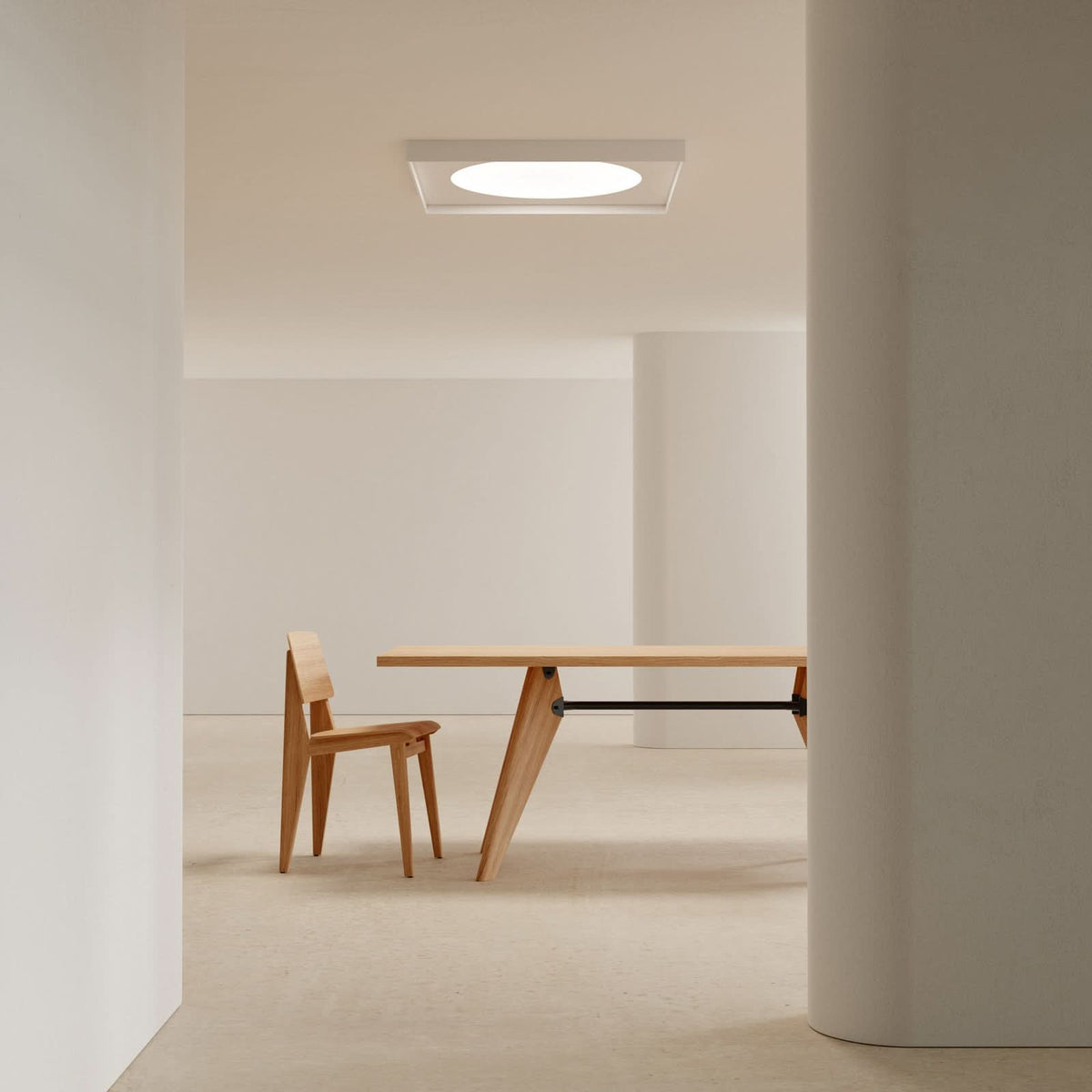 Applique murale LED Cassette en aluminium, blanc mat, hauteur 60 cm