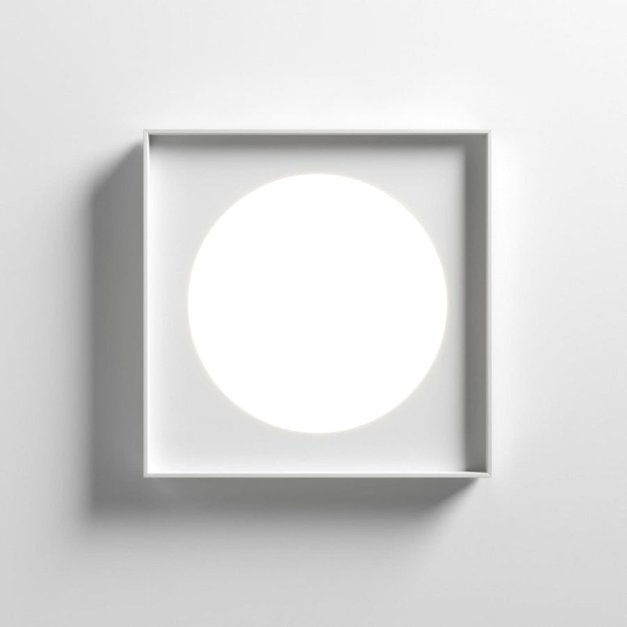 Applique murale LED Cassette en aluminium, blanc mat, hauteur 60 cm