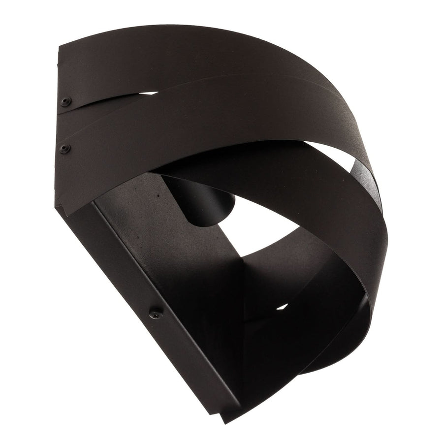 Applique murale Tornado en métal, noir, hauteur 13 cm