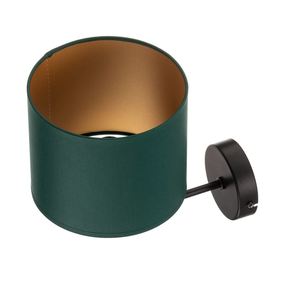 Applique murale Soho en tissu, vert et doré, hauteur 24 cm