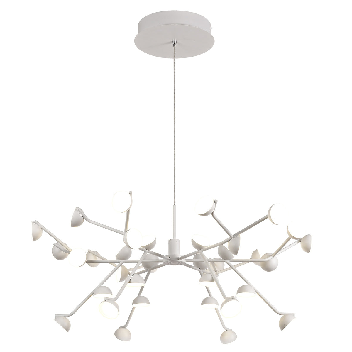 Suspension LED ADN modèle moyen blanche