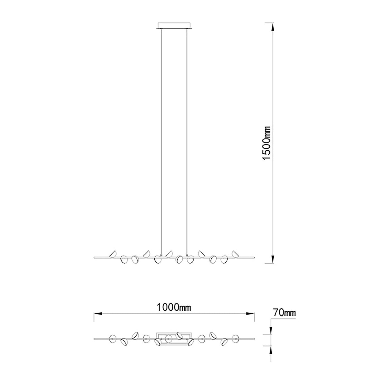 Suspension LED ADN blanche