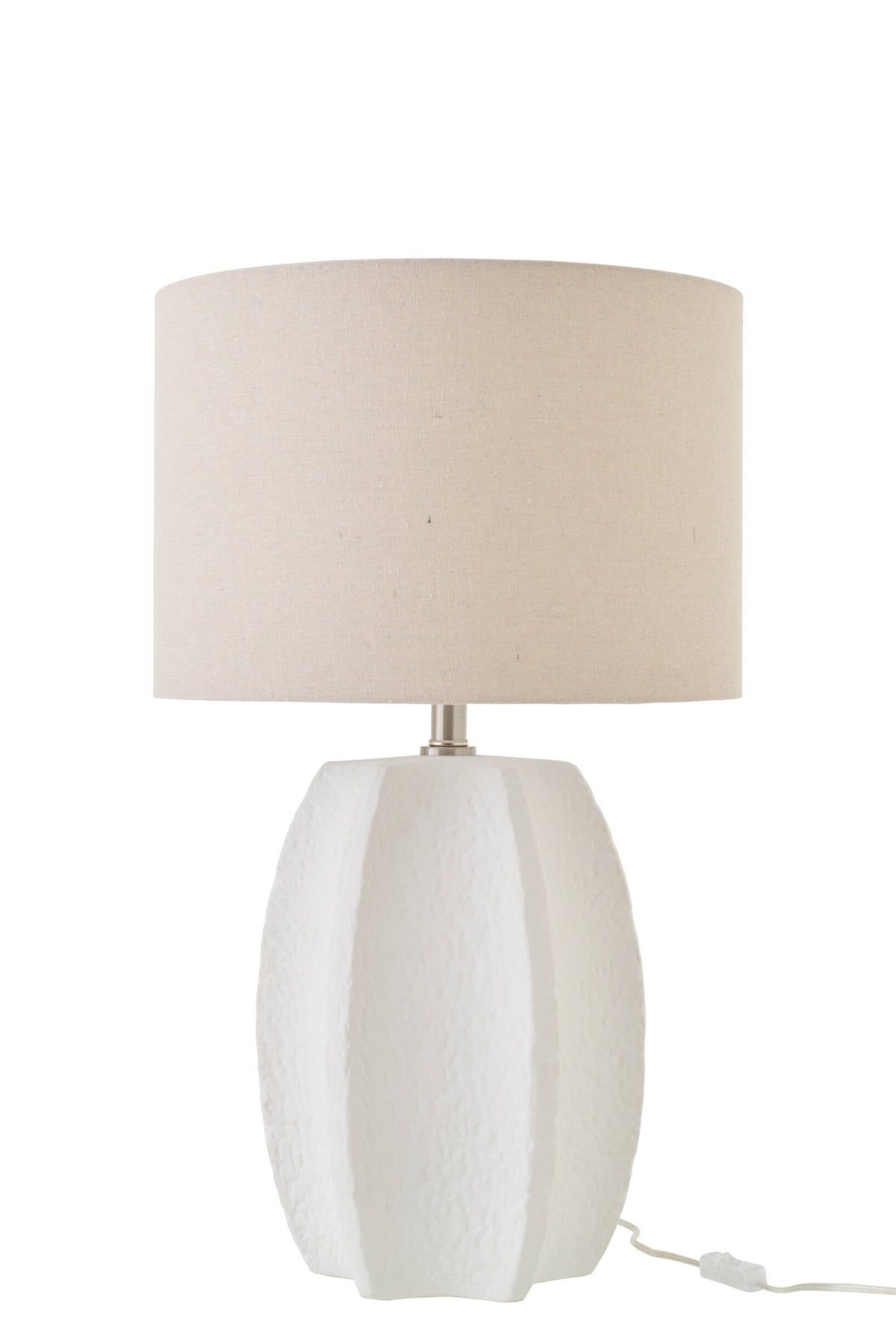 Lampe à poser en céramique blanche, H 70 cm