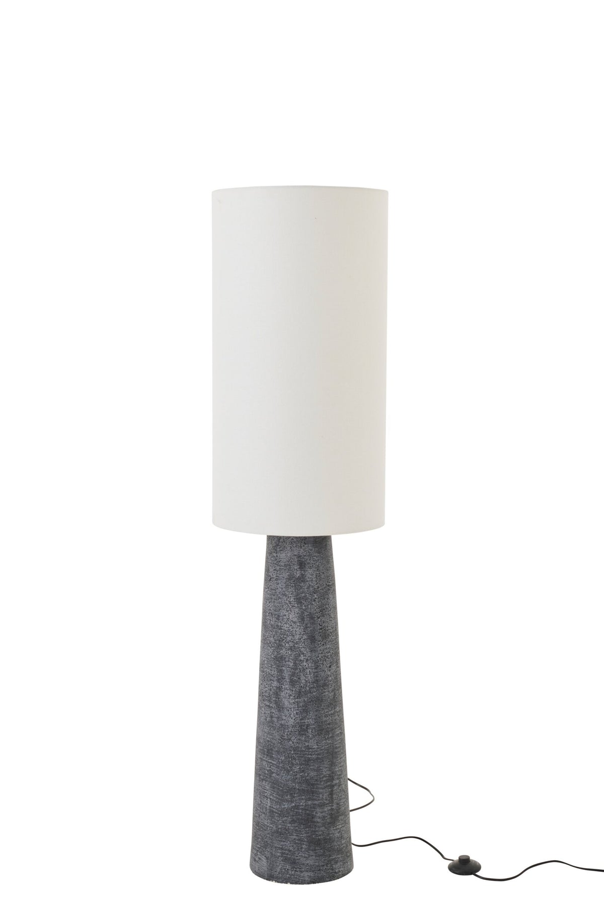 Lampadaire Ava en fibre de verre noir et blanc, modèle moyen