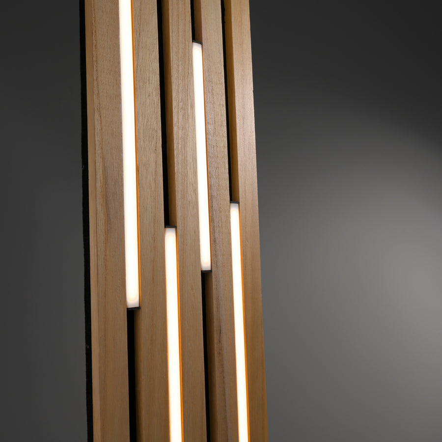 Lampe à poser Q-Akustik bois et noire